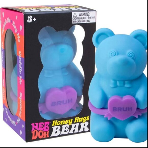 Schylling Nee Doh Honey Hugs Bear Squish Fidget Stress Reliever Toy NEW - Picture 7 of 14